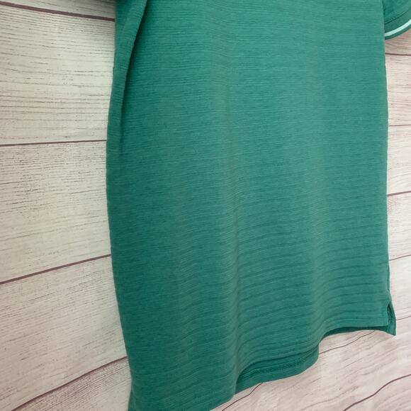 Goodfellow & Co Green and White Polo Ribbed Stripe Short Sleeves Size S - Picture 16 of 16